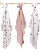 BABYONO Set 3 scutece din muselina super soft 34813 din bumbac 70x70 cm