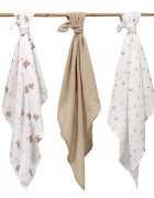 BABYONO Set 3 scutece din muselina super soft 34815 din bumbac 70x70 cm