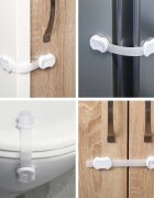 BABYONO Set 4 protectii universale albe pentru mobila