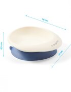 BABYONO Set castron si lingurita albastru inchis
