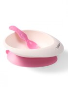 BABYONO Set castron si lingurita roz