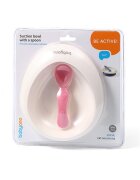 BABYONO Set castron si lingurita roz