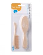 BABYONO Set perie cu peri moi si pieptene Bej