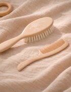 BABYONO Set perie cu peri moi si pieptene Bej