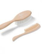 BABYONO Set perie cu peri moi si pieptene Bej