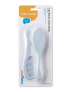 BABYONO Set perie si pieptan pentru copii Alb