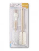BABYONO Set perii pentru biberon si tetina bej
