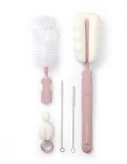 BABYONO Set perii pentru biberon si tetina roz deschis