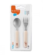 BABYONO Set tacamuri lingurita si furculita din inox 106503