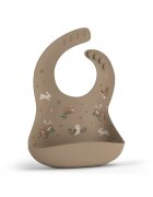 BabySteps Baveta ajustabila din silicon cu buzunar Animals Garden