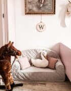 BabySteps Canapea pentru copii cu buzunare Gri velvet