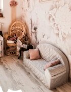 BabySteps Canapea pentru copii cu buzunare Gri velvet