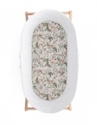 BabySteps Cearsaf din bumbac cu elastic pe contur pentru landou si cosulete Animals Garden