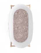 BabySteps Cearsaf din bumbac cu elastic pe contur pentru landou si cosulete Cherry Dark