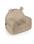 BabySteps Fotoliu pentru copii cu spata catifea Velvet Ursulet Teddy Beige