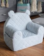 BabySteps Fotoliu pentru copii cu spatar catifea Velvet Ursulet Teddy Mint
