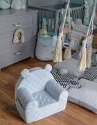 BabySteps Fotoliu pentru copii cu spatar catifea Velvet Ursulet Teddy Mint