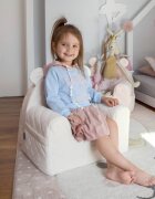 BabySteps Fotoliu pentru copii cu spatar catifea Velvet Ursulet Teddy Mint