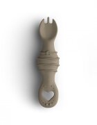 BabySteps Furculita si lingura 2 in 1 din silicon alimentar fara BPA BPS PVC si ftalati Natural