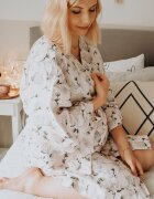 BabySteps Halat Kimono pentru gravide si mamici bumbac marime universala Boho