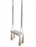 BabySteps Leagan din lemn si spuma by pentru copii WoodSwing catifea Velvet Ecri