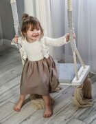 BabySteps Leagan din lemn si spuma by pentru copii WoodSwing catifea Velvet Grey