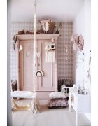 BabySteps Leagan din lemn si spuma by pentru copii WoodSwing catifea Velvet Grey