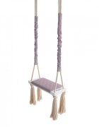 BabySteps Leagan din lemn si spuma by pentru copii WoodSwing catifea Velvet Sepia rose