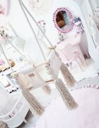 BabySteps Leagan pentru copii si bebelusi Catifea Velvet perna detasabila ursulet Teddy Bej
