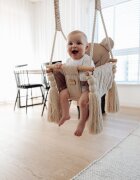 BabySteps Leagan pentru copii si bebelusi Catifea Velvet perna detasabila ursulet Teddy Ecri