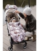 BabySteps Manusi calduroase impermeabile pentru carucior universal cu inchidere prin capse Sepia Rose