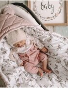 BabySteps Paturica universala pentru scoica auto Bumbac Catifea Eucalipt Verde inchis