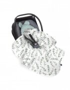 BabySteps Paturica universala pentru scoica auto Bumbac Catifea Eucalipt Verde inchis