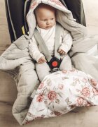 BabySteps Paturica universala pentru scoica auto din bumbac + catifea Boho bej