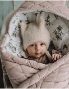 BabySteps Paturica universala pentru scoica auto din bumbac + catifea Boho bej