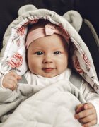 BabySteps Paturica universala pentru scoica auto din bumbac + catifea Boho bej