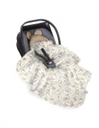 BabySteps Paturica universala pentru scoica auto din bumbac + catifea Boho bej