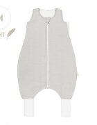 BabySteps Sac de dormit cu picioare bumbac muselina 0.5 Tog Glacier Gri M 36 luni