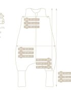 BabySteps Sac de dormit cu picioare bumbac muselina 1 Tog Light Boho XS 6-12 luni