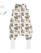 BabySteps Sac de dormit cu picioare din bumbac 1 tog Happy Bear XS 6-12 luni