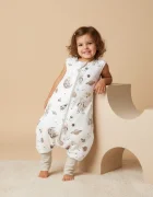 BabySteps Sac de dormit cu picioare Teddy white din bumbac 1 Tog 6-12 luni