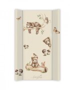 BabySteps Saltea de infasat cu spate intarit si margini de protectie 50x80 cm Happy Bear