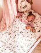 BabySteps Set pilota 220 x 75 cm si perna 40 x 60 cm pentru prescolari bumbac premium si umplutura hipoalergenica BabySoft fata dubla Natura