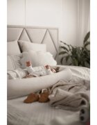 BabySteps Suport de dormit Babynest 2 in 1 bara protectie patut Premium din In Bej inchis 95x53 cm