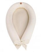 BabySteps Suport de dormit Babynest 2 in 1 bara protectie patut Premium din in Natural 95x53 cm