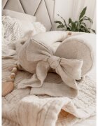 BabySteps Suport de dormit Babynest 2 in 1 bara protectie patut Premium din in Sepia Rose 95x53 cm