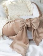 BabySteps Suport de dormit babynest premium bumbac organic si catifea bej cu funda by BabyLy 80x50 cm