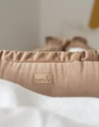 BabySteps Suport de dormit babynest premium bumbac organic si catifea bej cu funda by BabyLy 80x50 cm