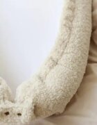 BabySteps Suport de dormit babynest premium bumbac organic si tesatura bucle crem Teddy by BabyLy 80x50 cm