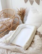 BabySteps Suport de dormit babynest premium bumbac organic si tesatura bucle crem Teddy by BabyLy 80x50 cm